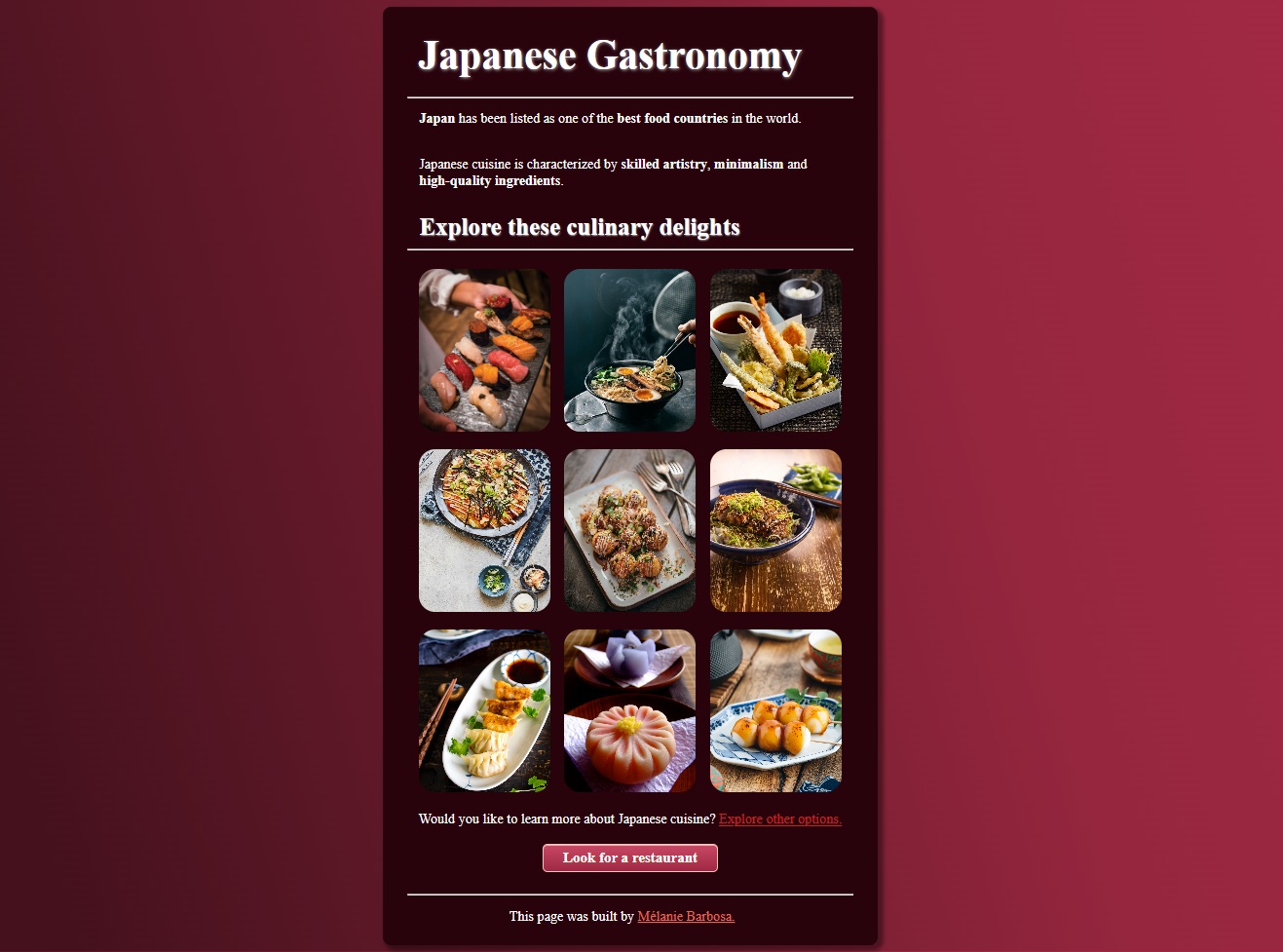 Japanese Gastronomy